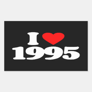 私は1995年を愛します 長方形シール