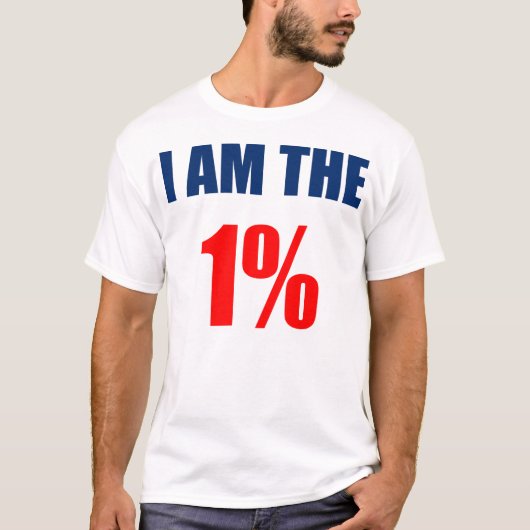 私は1%だ Tシャツ (正面)