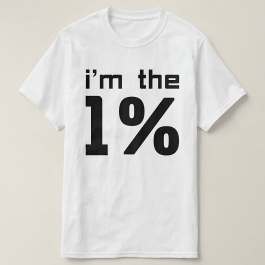 私は1%です Tシャツ (デザイン正面)