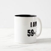 私は1、第60誕生日のマグ1957の誕生日と59才です ツートーンマグカップ (正面右)