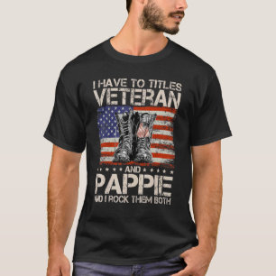 私は2つのタイトルの退役軍人とPappieと私はロックTh Tシャツ