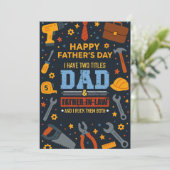 私は2つのタイトルを持っているパパと法の父Iそれらをロック 招待状 (スタンド正面)