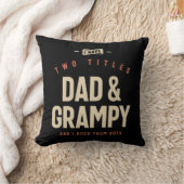 私は2つのタイトルを持っているパパ&グラピーおもしろい クッション (ブランケット)