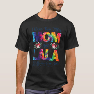 私は2つのタイトルを持っているママとララ最高のラ母 Tシャツ