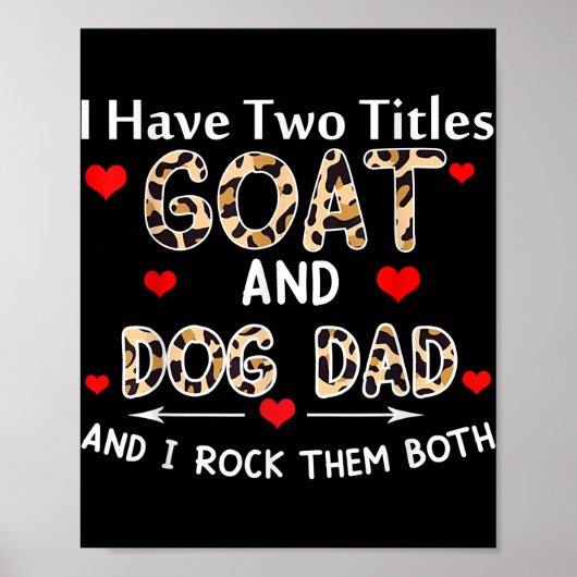 私は2つのタイトルを持っているヤギと犬のパパヒョウ ポスター (正面)