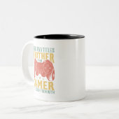 私は2つのタイトルを持っている兄とゲーマーおもしろい、ゲーマー ツートーンマグカップ (正面左)