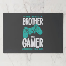 私は2つのタイトルを持っている兄とゲーマーおもしろい、ゲーマー ペーパーパッド