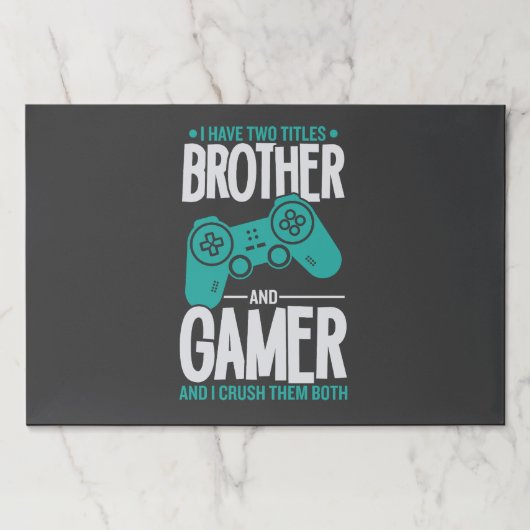 私は2つのタイトルを持っている兄とゲーマーおもしろい、ゲーマー ペーパーパッド (正面)