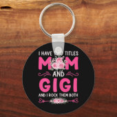 私は2つのタイトルを持っている女性ママとギギフローラかわいい キーホルダー (正面)