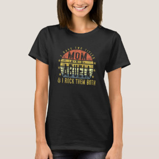 私は2つのタイトルを持っている女性ママとAbuela Iロック Tシャツ