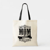 私は2つのタイトルを持っている母とギギと私は彼らをロック トートバッグ (裏面)