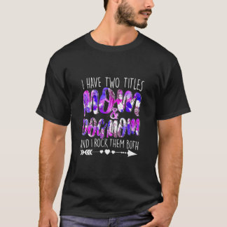 私は2つのタイトルを持っている母と犬の母ママおばあちゃんママMummy P Tシャツ