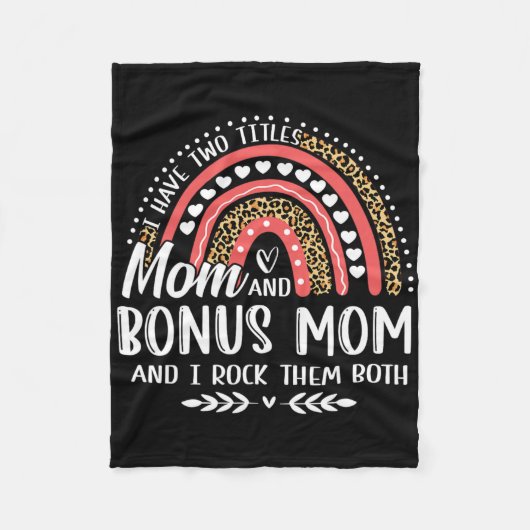 私は2つのタイトルを持っている母ボーナス母の母の日レオパ フリースブランケット (正面)