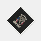 私は2つのタイトルを持っている退役軍人とパパと私は彼らをロック スタンダードカクテルナプキン (角)