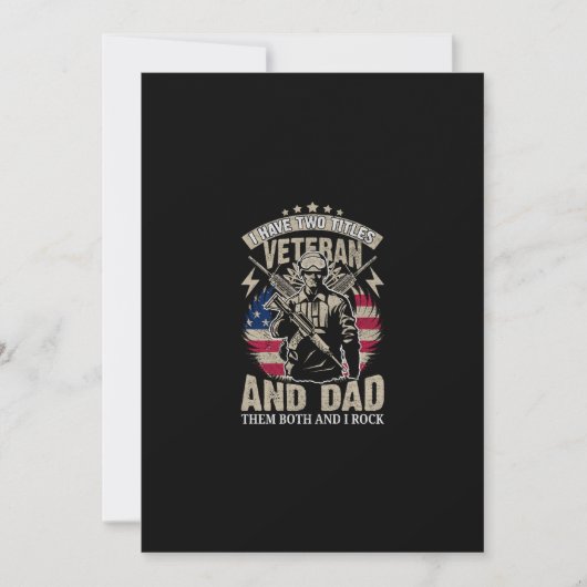私は2つのタイトルを持っている退役軍人とパパと私は彼らをロック 招待状 (正面)
