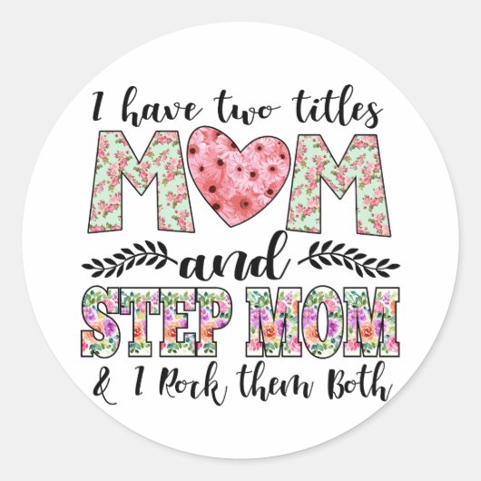 私は2つのタイトルを持っている，母と義母それらをロック ラウンドシール (正面)