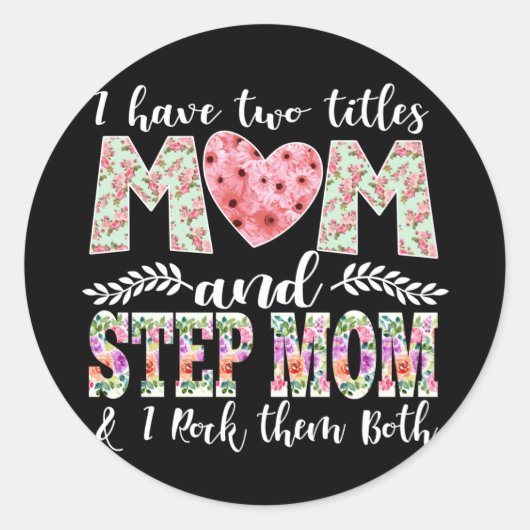私は2つのタイトルを持っている，母と義母それらをロック ラウンドシール (正面)