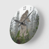 私は2つを信じます ラウンド壁時計 (傾斜)