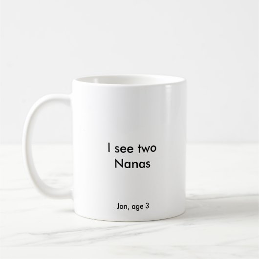 私は2つNanasを見ます コーヒーマグカップ (左)