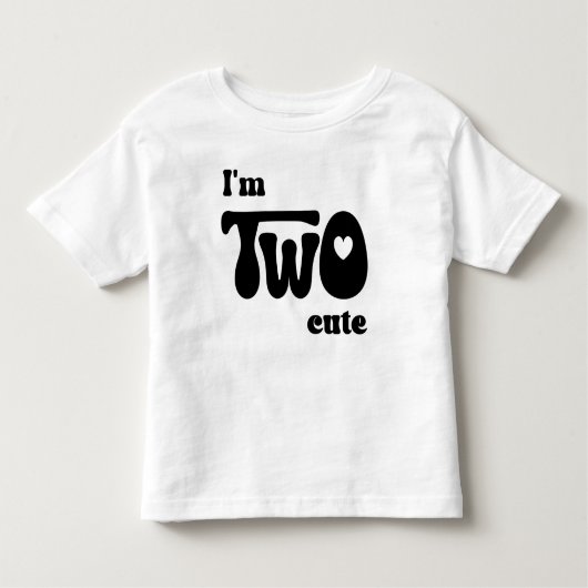 私は2人かわいい – 2歳の誕生日ガールギフトかわいい トドラーTシャツ (正面)