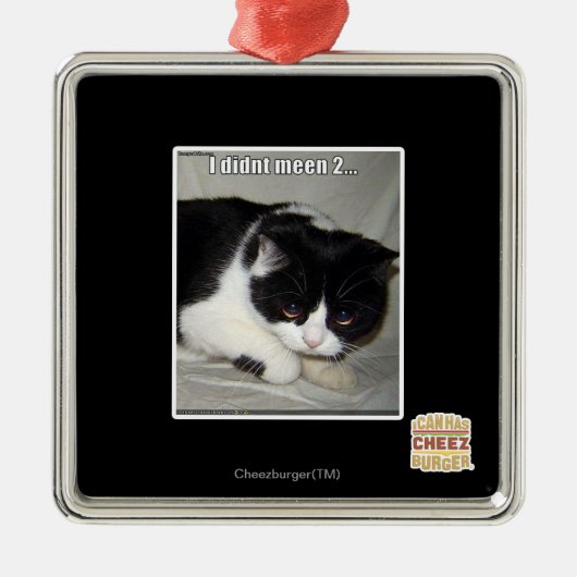 私は2人に会わなかった メタルオーナメント (正面)