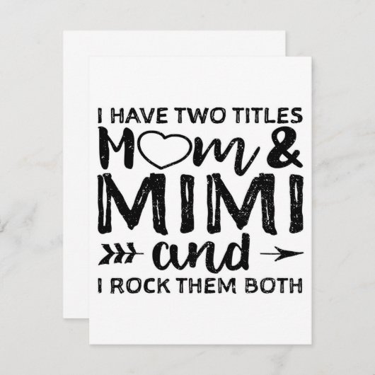 私は2人の母とミミがいる|パパとママ 招待状 (正面/裏面)