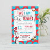 私は2人 |帽子誕生日招待状 招待状 (スタンド正面)