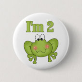 私は2匹のカエルボタンです 缶バッジ (正面)