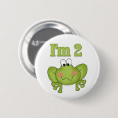 私は2匹のカエルボタンです 缶バッジ (正面&裏面)