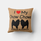 私は2匹のチャウ犬が大好き クッション (裏面)