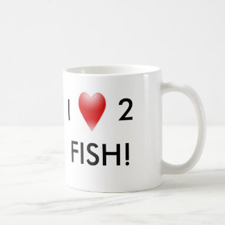 私は2匹の魚を愛します! コーヒーマグカップ