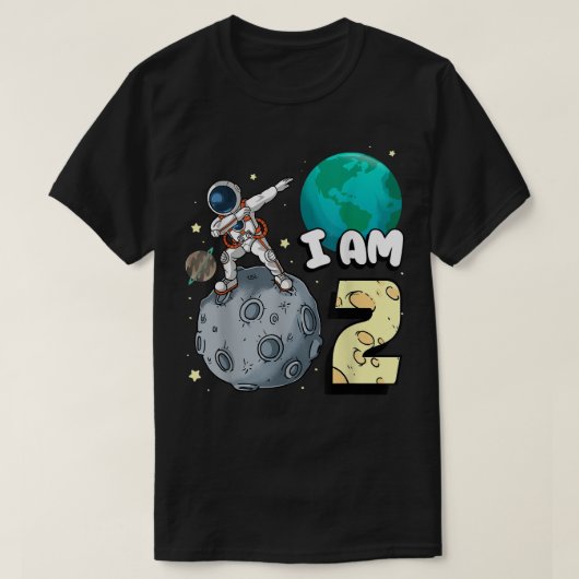 私は2宇宙キッド・ムーン・ウォーカー2nd Bisda Tシャツ (デザイン正面)