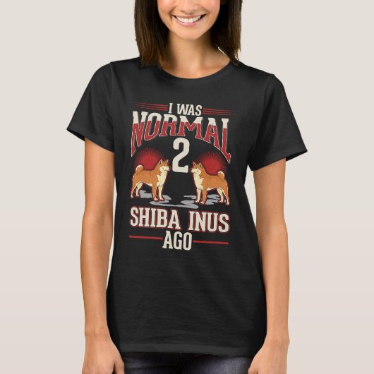 私は2年前は普通の柴犬だった Tシャツ (正面)