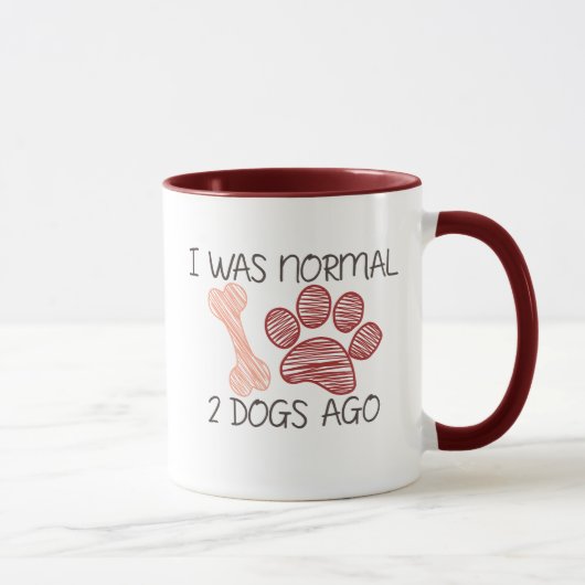 私は2年前は普通の犬だった マグカップ (右)
