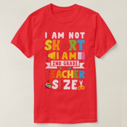私は2年生の教師サイズのユーモア教師テストD Tシャツ (デザイン正面)
