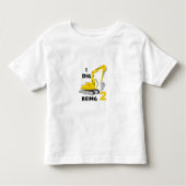 私は2才であることを掘ります トドラーTシャツ (正面)