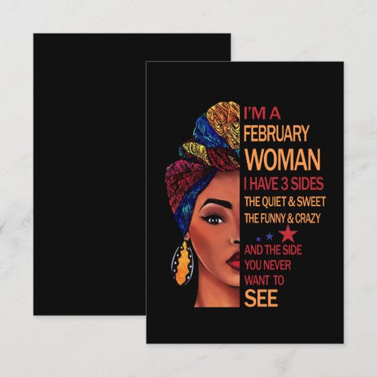 私は2月の女性だ 出欠カード (正面/裏面)