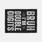 私は2桁10歳の誕生日ギフト10歳 フリースブランケット (正面(横))