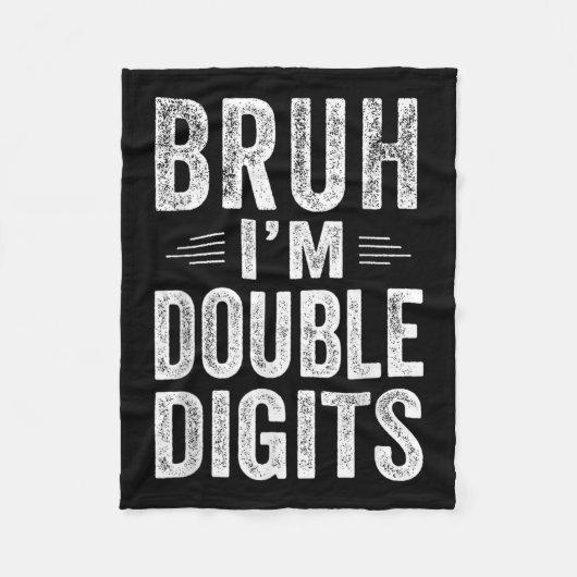 私は2桁10歳の誕生日ギフト10歳 フリースブランケット (正面)