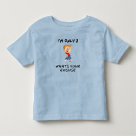 私は2歳ですあなたの借口は何ですか トドラーTシャツ