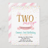 私は2歳の幸せな2歳の誕生日テーマの招待 招待状 (正面/裏面)