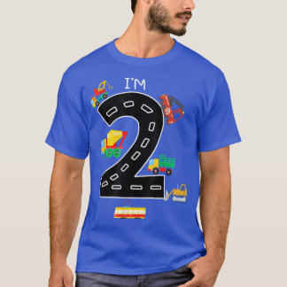 私は2歳の誕生日少年ごみトラックのトッド Tシャツ