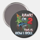 私は2私は恐竜のモンスタートラックCR転がの方法である マグネット (正面/裏面)