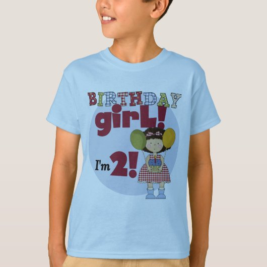 私は2誕生日ガールTシャツとギフト Tシャツ (正面)
