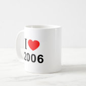 私は2006年が好き コーヒーマグカップ (正面左)