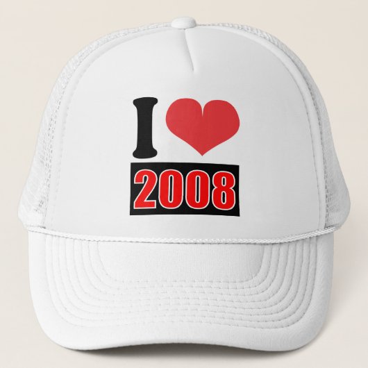 私は2008を愛する – 帽子 (正面)