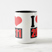 私は2011大好き – マグカップ (中央)