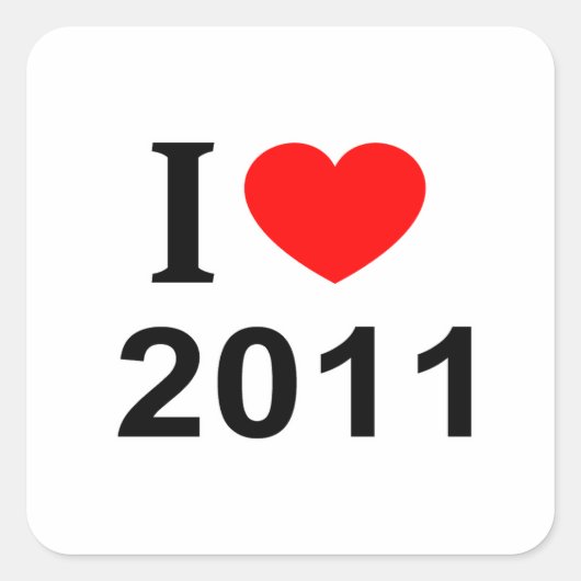 私は2011年が大好き スクエアシール (正面)