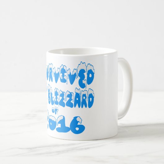 私は2016のマグのブリザードを生き延びました コーヒーマグカップ (正面右)