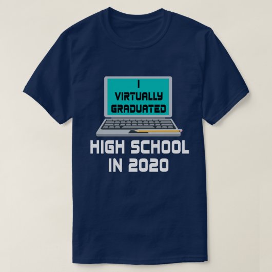 私は2020年に高校を事実上卒業しました Tシャツ (デザイン正面)
